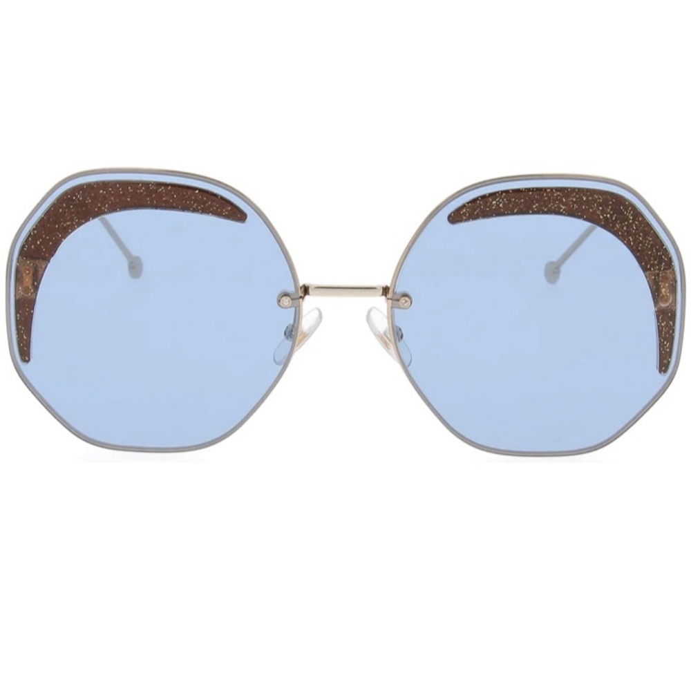 Fendi Blue Tint and Gold Sunglasses